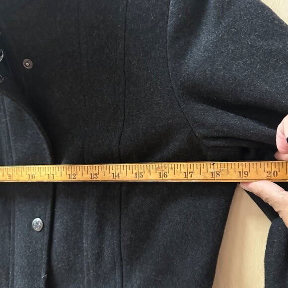 Calvin Klein Womens Charcoal Wool-Blend Quilted Lined Jacket Size 4 - Picture 8 of 12